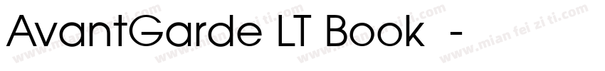AvantGarde LT Book 粗字体转换